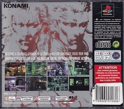 Metal Gear Solid - PlayStation 1 (B Grade) (Genbrug)